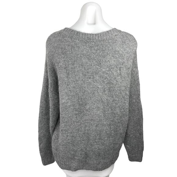 Express Women's Gray Pullover Long Sleeve Crew Neck Knitted Sweater Top Size S - Picture 2 of 4